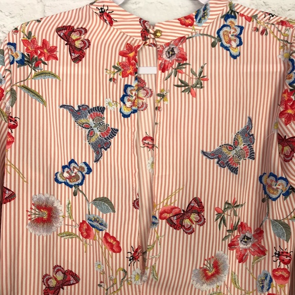 Karlie Striped Floral Insect MockNeck Stripe Dress - Picture 4 of 8